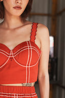 Crop and Roll Top- orange