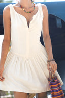 Breeze Catcher Short Dress-white