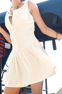 Breeze Catcher Short Dress-white