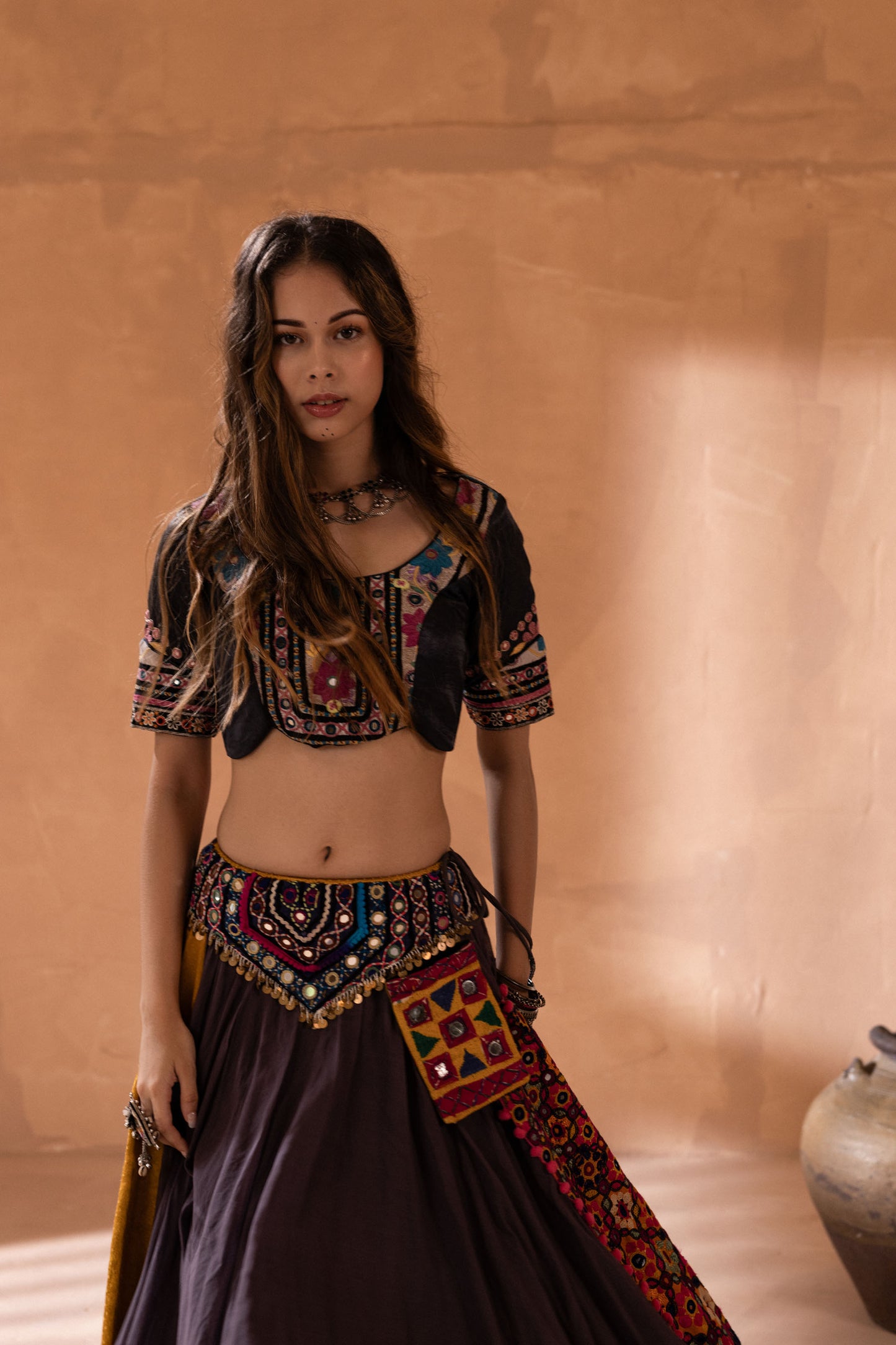 PATTERNS AND PLAINS (LEHENGA)