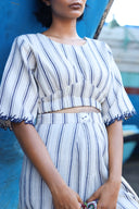 Urban Beat Crop Top-NavyBlue