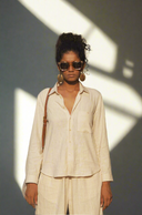 Button Up Boss Babe Shirt- White