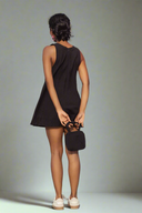 HeartBeat mini Dress-Rblack