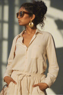 Button Up Boss Babe Shirt- White