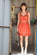 Match Point Short Skirt-Orange