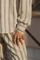 Navy Shift Shirt – Navy Thin Stripe