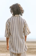 Twilight Track Shirt – Navy Thin Stripe