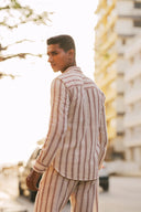 Berry Lane Shirt – Maroon Thin Stripe