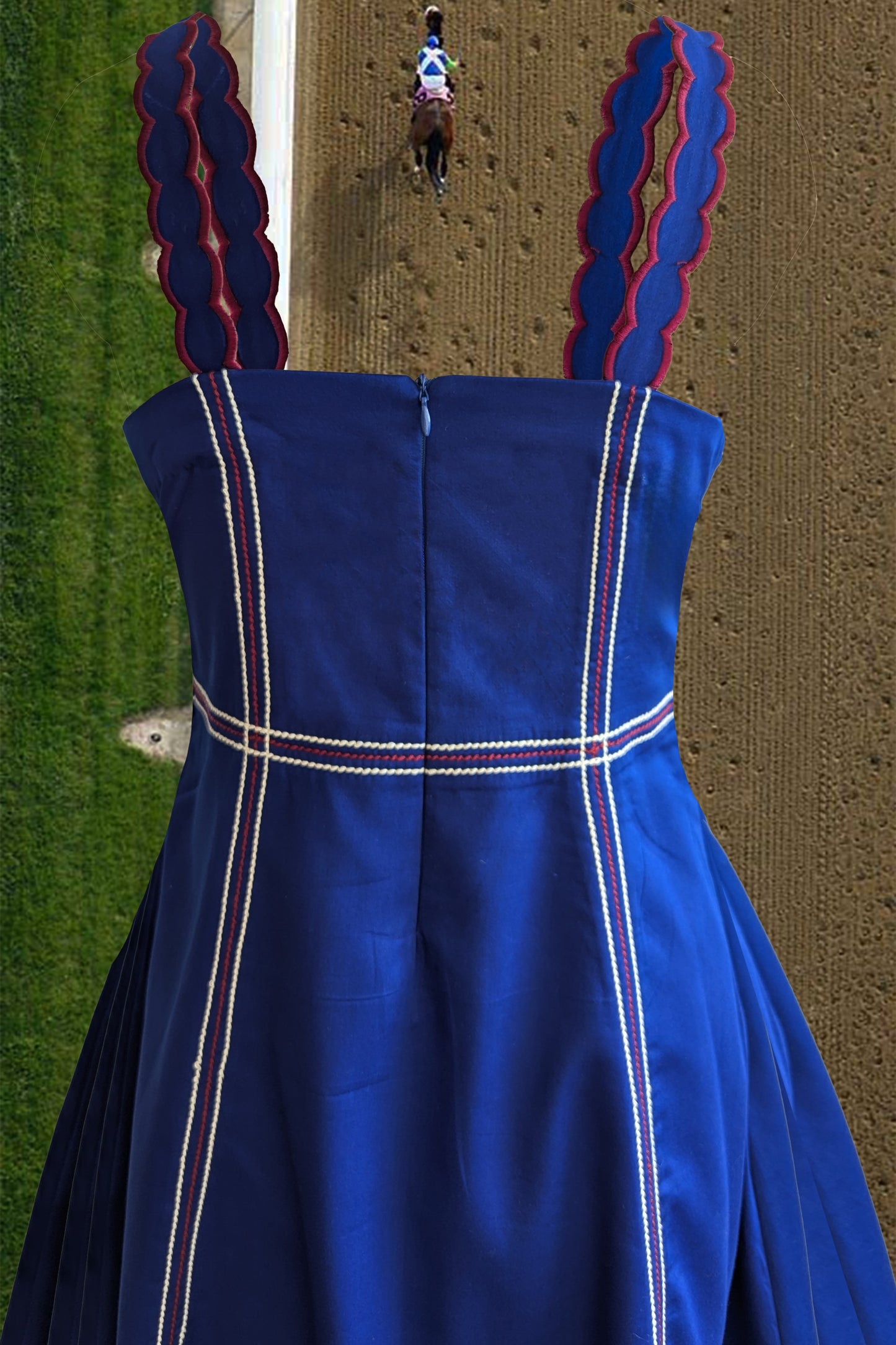 THE DERBY DRESS (BLUE COTTON)