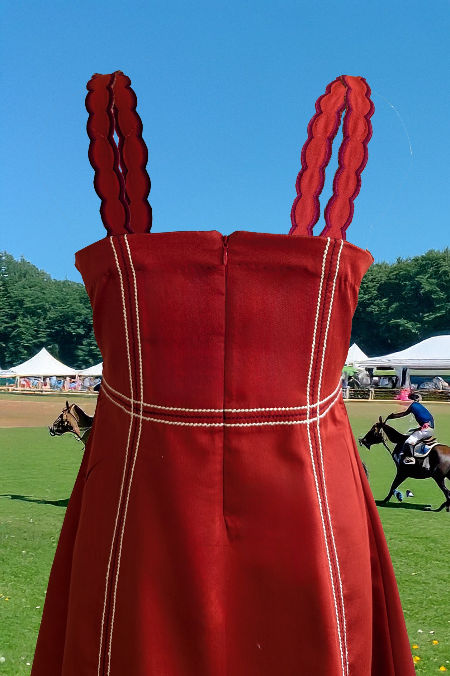 THE DERBY DRESS (ORANGE COTTON)