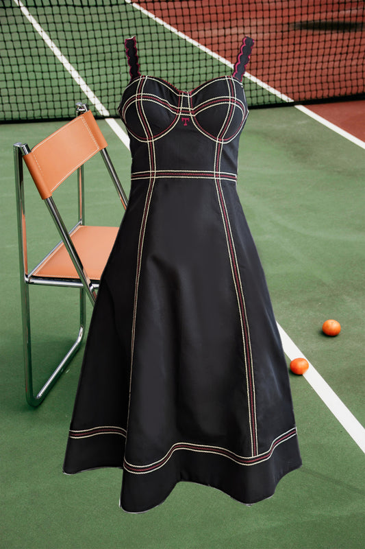 THE DERBY DRESS (BLACK COTTON)