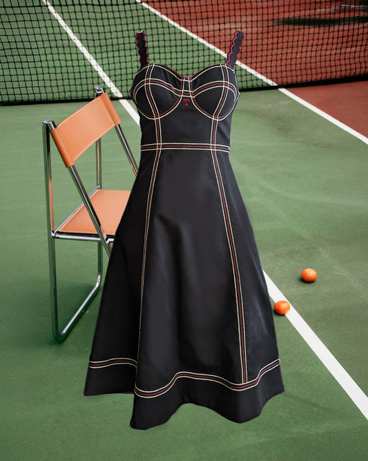 THE DERBY DRESS (BLACK COTTON)